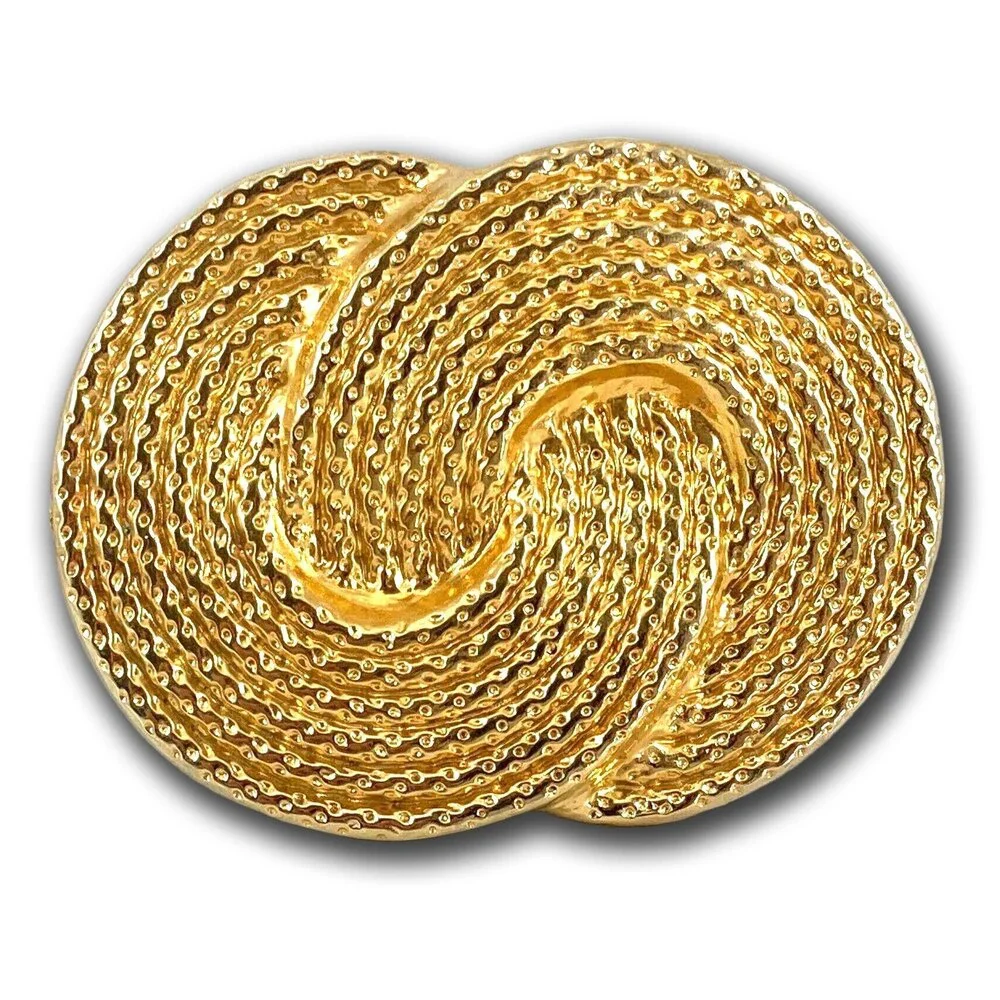 Vintage Belt Buckle Women's Nan Lewis Rope Woven Circles Women's 80s‎ 90s
